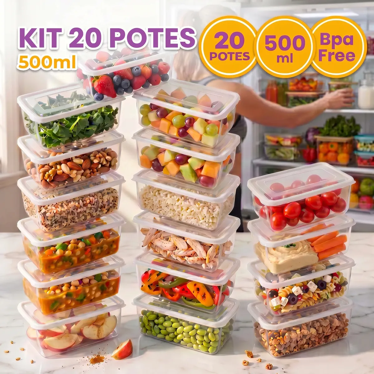 Kit 20 Potes 500ml